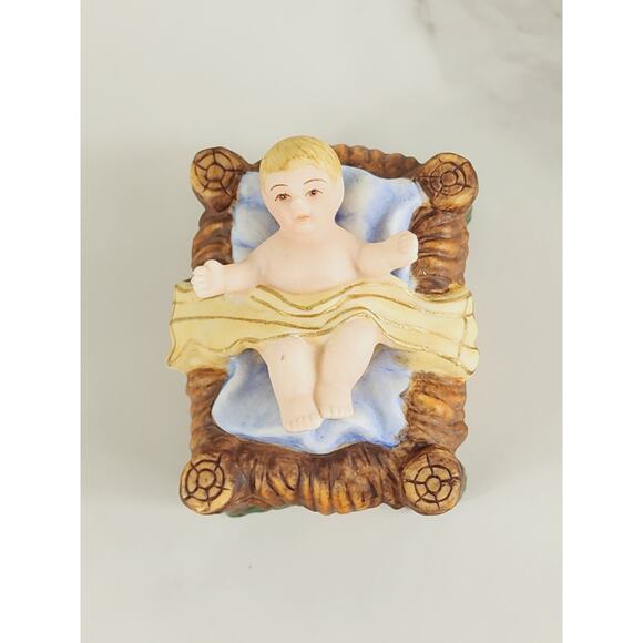 Kinkade Christ Child Baby Jesus 2 1/4" Hawthorne Village 2001 Holy Family Vtg - Picture 10 of 13